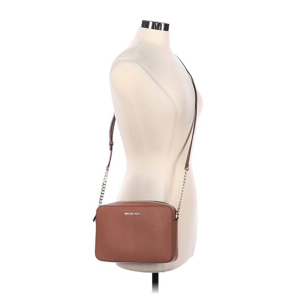 MICHAEL KORS Jet Set Item Luggage Leather Zip Chain East West Crossbody Bag - Picture 2 of 11